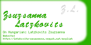 zsuzsanna latzkovits business card